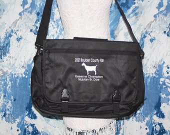 Premio de Ganado - Premios de Feria - Premio de Bolsa de Mensajero Personalizada - Regalo de Ganado Personalizado - Fiesta de la Feria del Condado