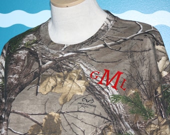 Camo Monogrammed Shirt - Personalized Camouflage shirt - Monogrammed Camouflage - Wedding Camo T-Shirt - Plus Size Camo Shirt