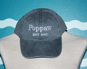 Poppaw Embroidered Baseball Hat - Custom Ball Cap Poppaw Gift - Father's Day - Gift Under 20 - Grandparent
