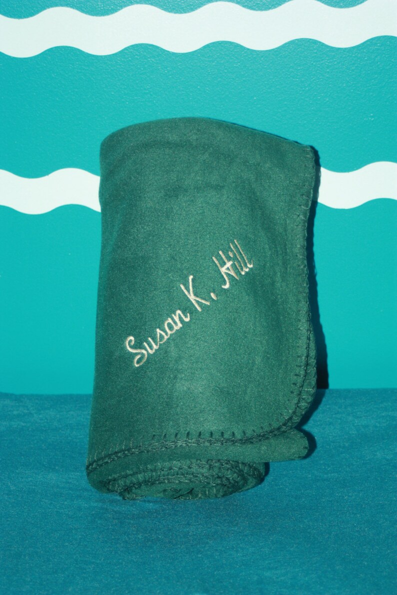 Monogrammed Fleece Blanket Personalized Fleece Blanket Etsy