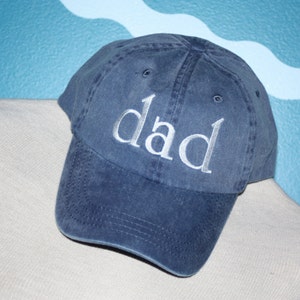 Dad Baseball Cap Dad ball cap Embroidered baseball cap custom dad hat Custom embroidery Hat for dad Baby announcement Gift image 3