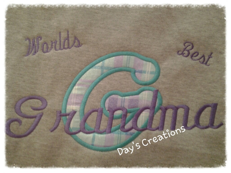 Custom Embroidered Grandma sweatshirt World Best Grandma custom embroidered sweatshirt Mother's Day Gift image 3