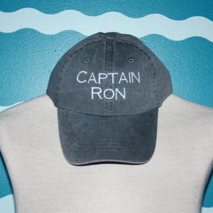 Custom Baseball Cap Captain name embroidered baseball cap Great custom gift baseball hat embroidered personalized captain hat image 4