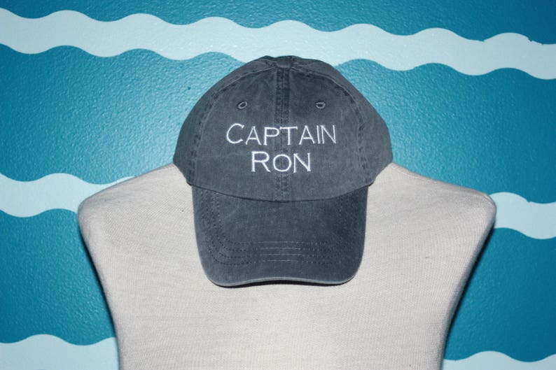 Custom Baseball Cap Captain name embroidered baseball cap Great custom gift baseball hat embroidered personalized captain hat image 4