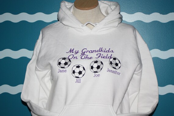 Grandkids Embroidered Sweatshirt Grandparent Gift Custom Grandkids