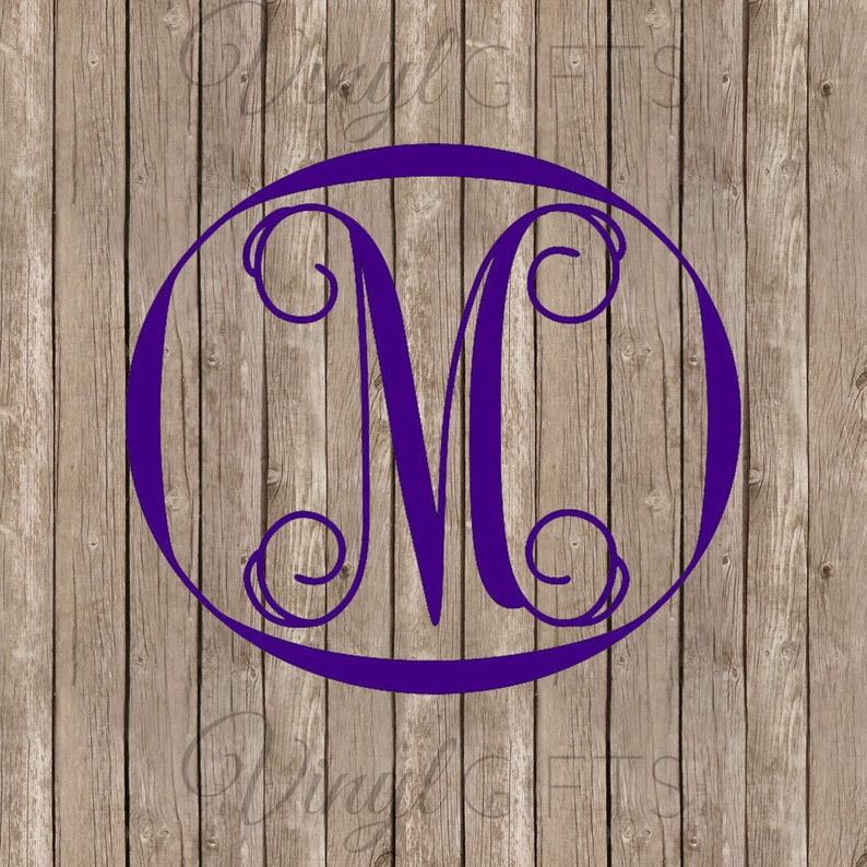 Download Single Monogram Vine Border Svg File - Layered SVG Cut ...