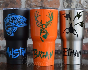 30 ounce Tumbler / RTIC / SIC /  Duck Hunter / Deer Hunter / Fishing cup / Hunting cup / Stainless / Powdercoat / Colored tumbler