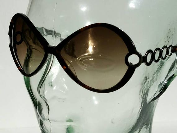 Vintage Moschino Sunglasses Silver Tone Metal Temp