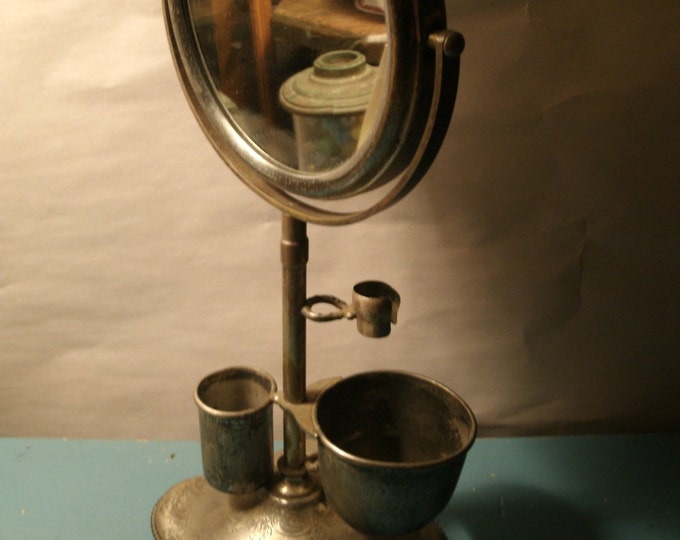Antique / Vintage Shaving Mirror Stand With Shaving Cup and Etsy