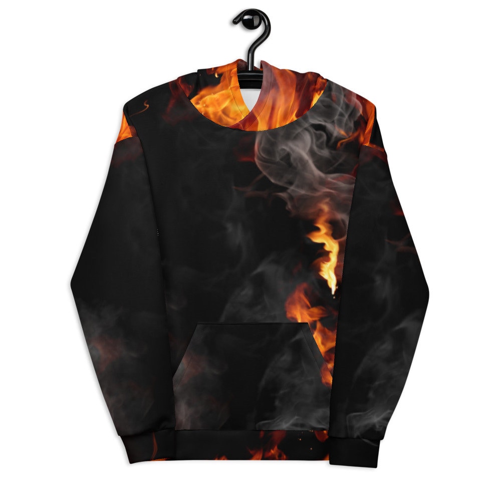 Sapnap Merch Flame Name Pollover Hoodie Hip Hop Sweatshirt,Red,3XL