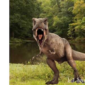 Dinosaur Photo Background: T-Rex Composite (Digital Download)