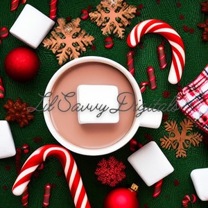 Hot Chocolate background, Christmas background, Composite background, Composite photography, digital background, digital backdrop