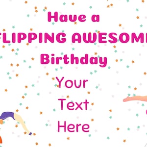 Gymnastics birthday card, birthday card, gymnastics gift, gifts for gymnast, digital card, gymnastics digital designs, gymnastics printables