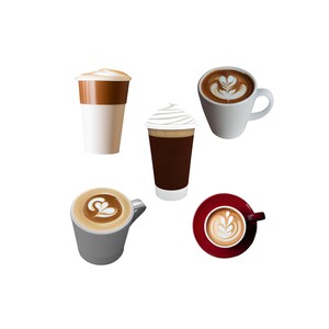 Latte png, Latte clipart, coffee png, coffe clipart, png overlays, coffee overlays, coffee png bundle, coffee png for sublimation, clipart