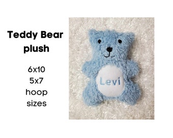 Teddy Bear Plush Embroidery File: ITH Baby Embroidery Pattern (Digital Download)