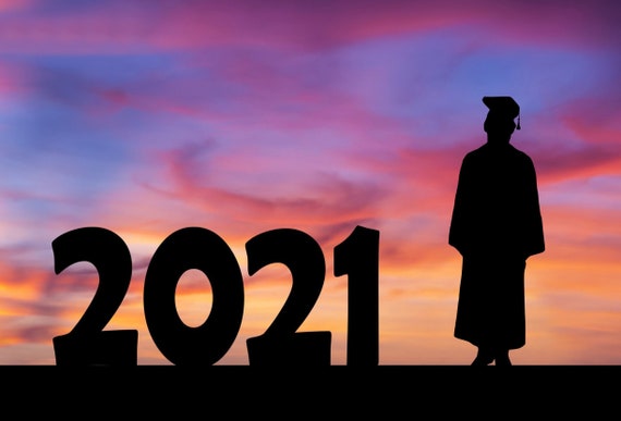 2021 Graduation Silhouette Digital Background Photo Editing Etsy