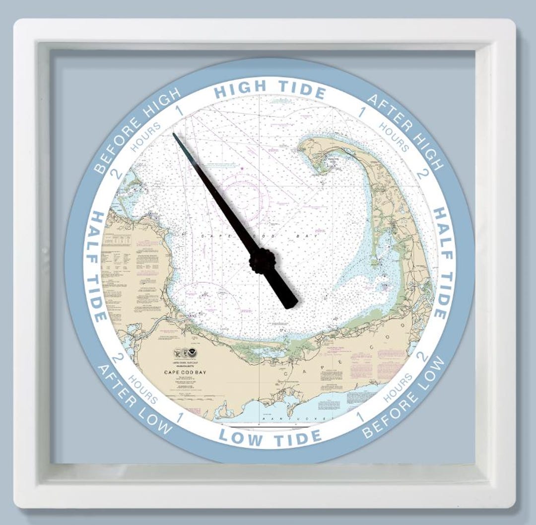 Cape Cod NOAA Chart Tide Clock Stock Image - Etsy