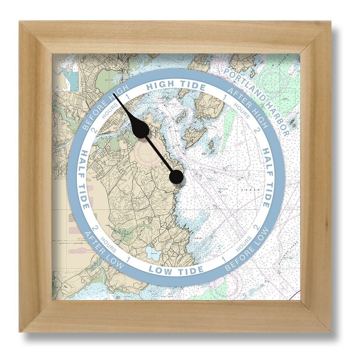 Tide clock nautical chart custom for any coast hang or Etsy