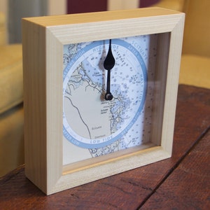 Cape Cod Map Tide Clock Nautical Chart Tide Clock Fisherman and Sailing Gifts Coastal Home Decor image 5