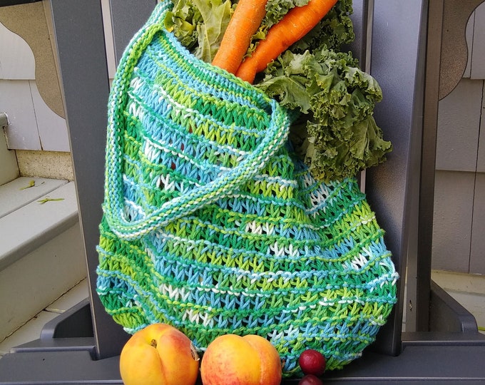 green multicolor shopping bag