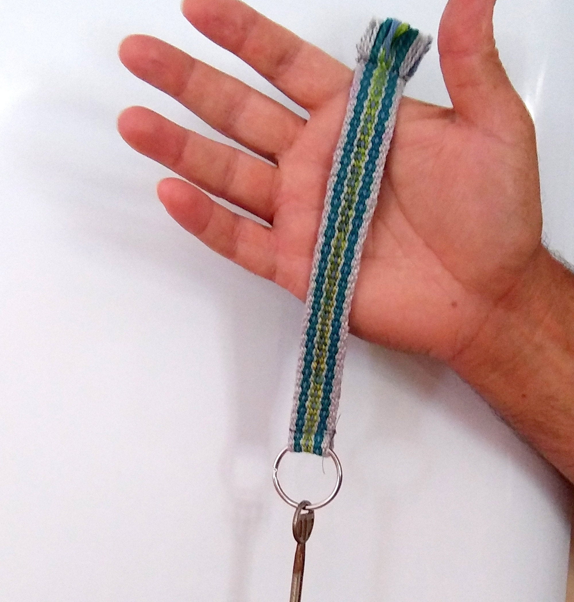 woven wristlet keychain strap,