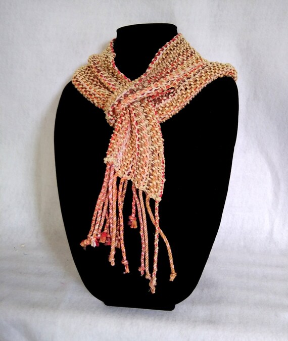 Bufanda telar de color coral diseño de de ojo de - Etsy España