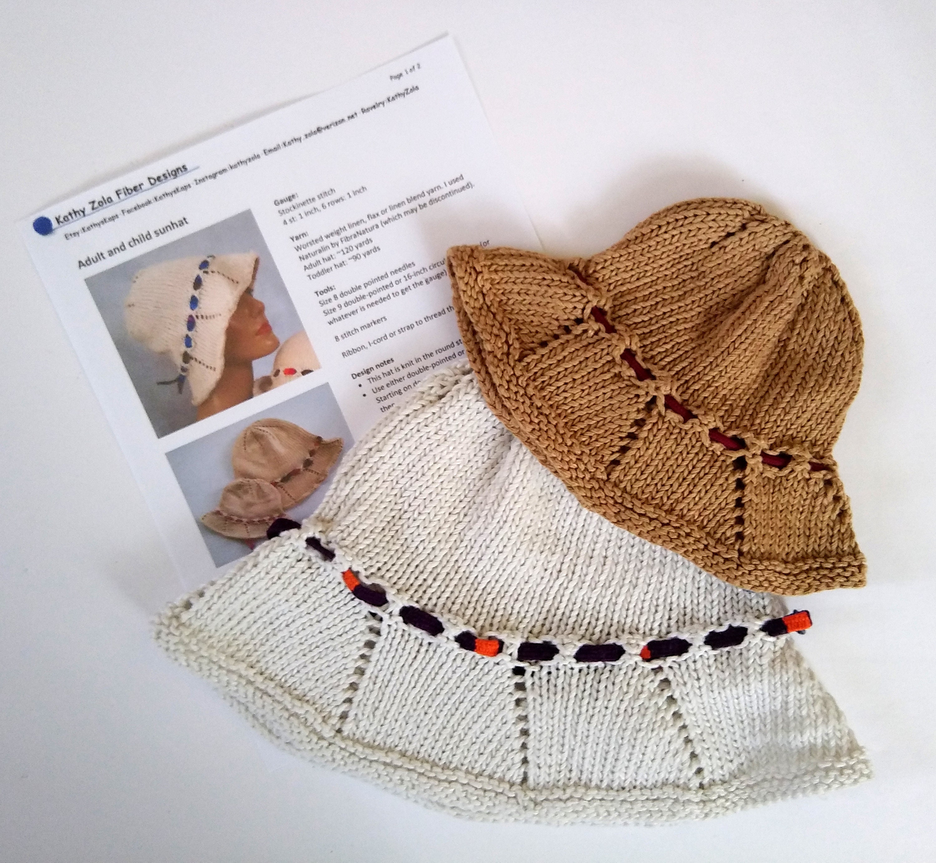 La Internet cavar reservorio knitting pattern bucket hat, knit sun hat pattern, knit your own adult or  child hat, digital download pdf knitting pattern