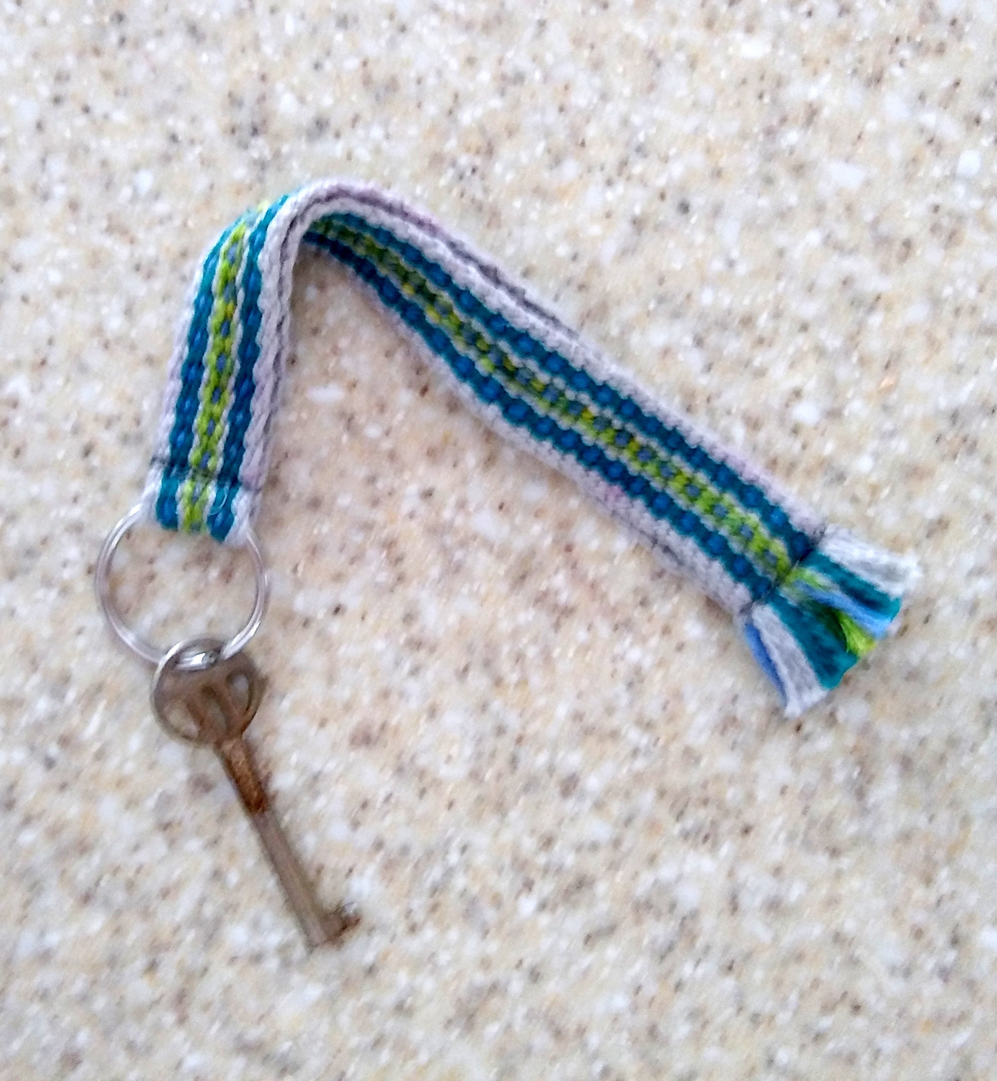 woven wristlet keychain strap,