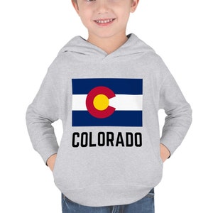 Colorado - Toddler Pullover Fleece Hoodie - Denver, Springs, Boulder - Kids Hooded Sweatshirt for Birthday, Christmas, Back to School