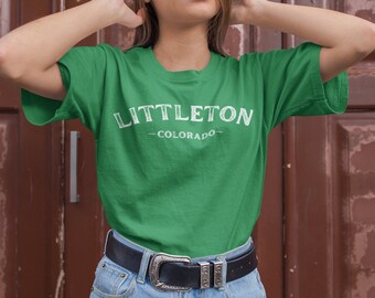 Littleton Colorado - Unisex Softstyle T-Shirt - Local Gift for Christmas, Birthday Men Women New Home Denver Suburbs
