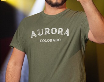 Aurora Colorado - Unisex Softstyle T-Shirt - Local Gift for Christmas, Birthday Men Women New Home Denver Suburbs West