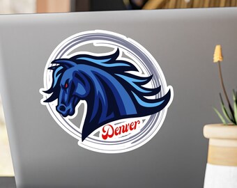 Denver Broncos Blucifer Kiss-cut Sticker - Etsy