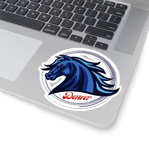 Denver Blue Mustang - Kiss-Cut Stickers - Colorado sticker gift