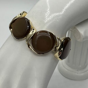 Lisner Coffee Brown Cabochon Thermoset Bracelet