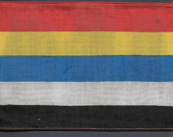 Republic of China National Flag & Civil Ensign, 1912 to 1928 4&quot; x 6&quot; silk vintage circa 1914 Pan Pacific Exposition original, as new