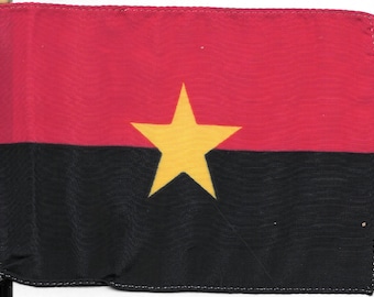 Angola – MPLA Flag - Movimento Popular da Libertação de Angola - 4&quot; x 6&quot; mounted 1956-present USA made Scarce