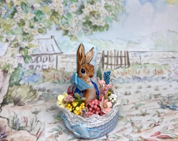 Dollhouse Peter Rabbit Easter Display, Peter Rabbit Doll, Spring ...