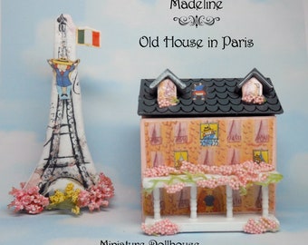 MADELINE’S OLD HOUSE IN PARIS DOLL HOUSE Vintage Madeline Old House in Paris Doll House. Working Door