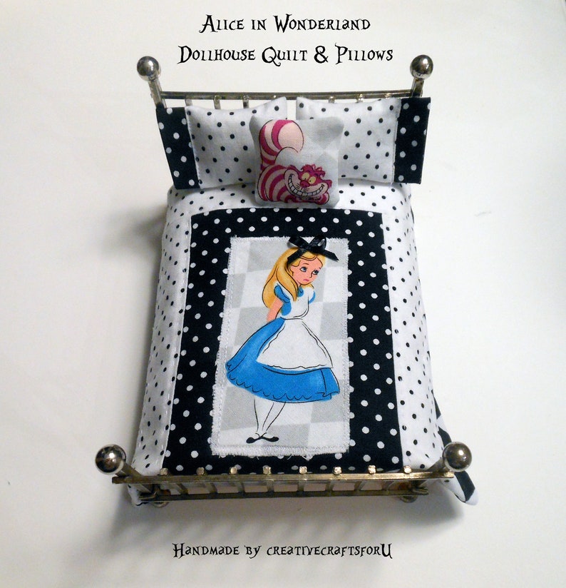 FAST DELIVERY MADE IN USA ALICE IN WONDERLAND with RABBIT Dollhouse Picture