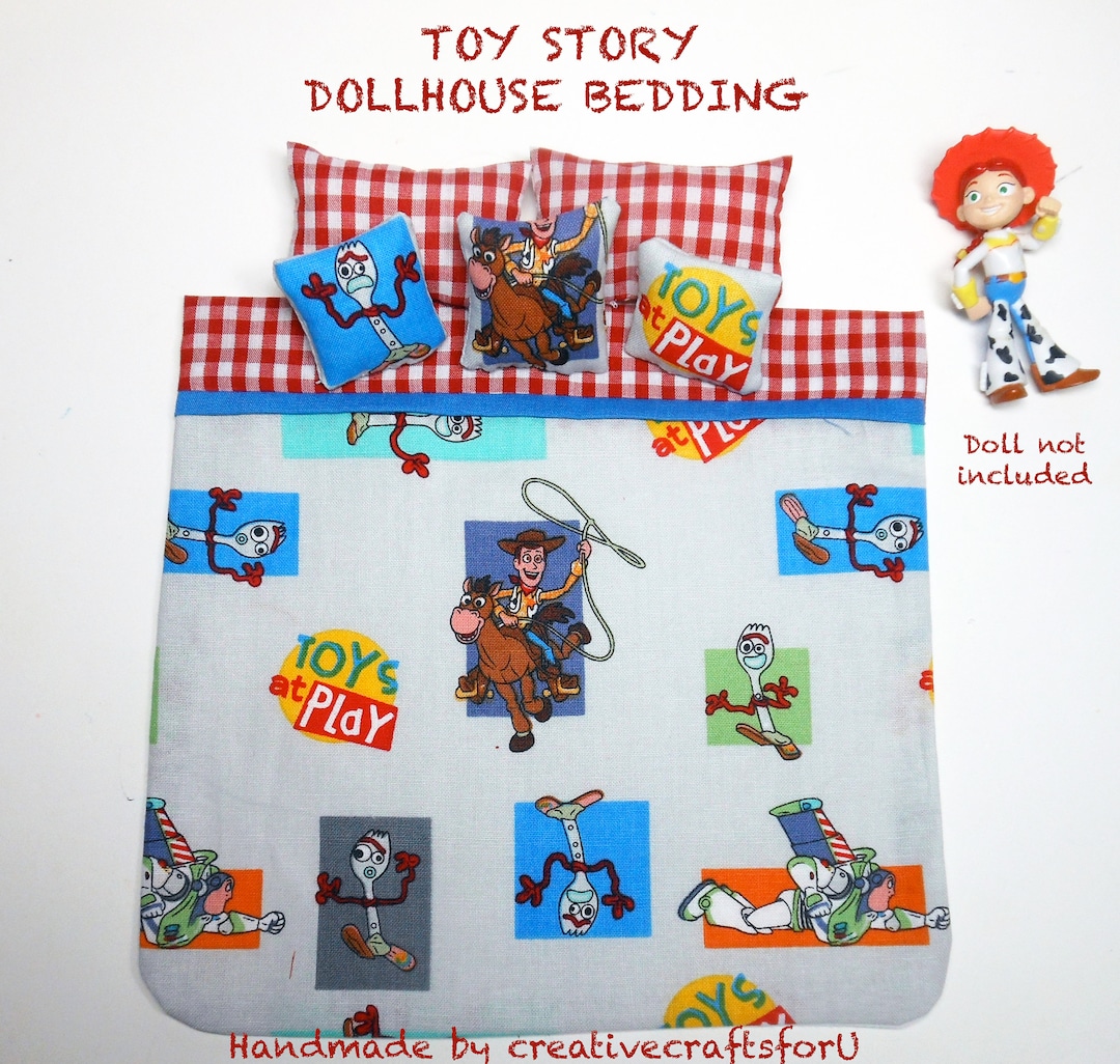 Dollhouse Bedding Set, Toy Story Bedspread, Pillows, Adorable