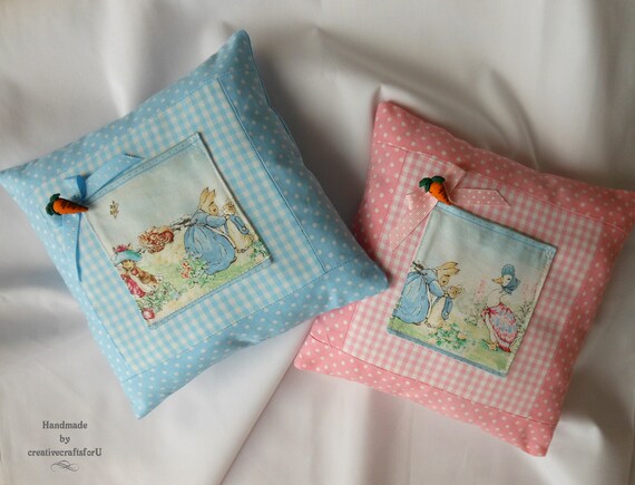 Peter Rabbit Pillow Beatrix Potter Fabric Jemima Puddle Duck Baby