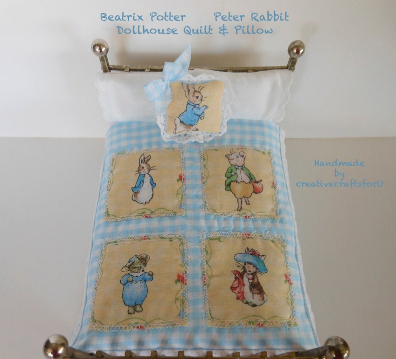 Beatrix Potter Peter Rabbit Quilt Pillow Dollhouse Bedding Etsy