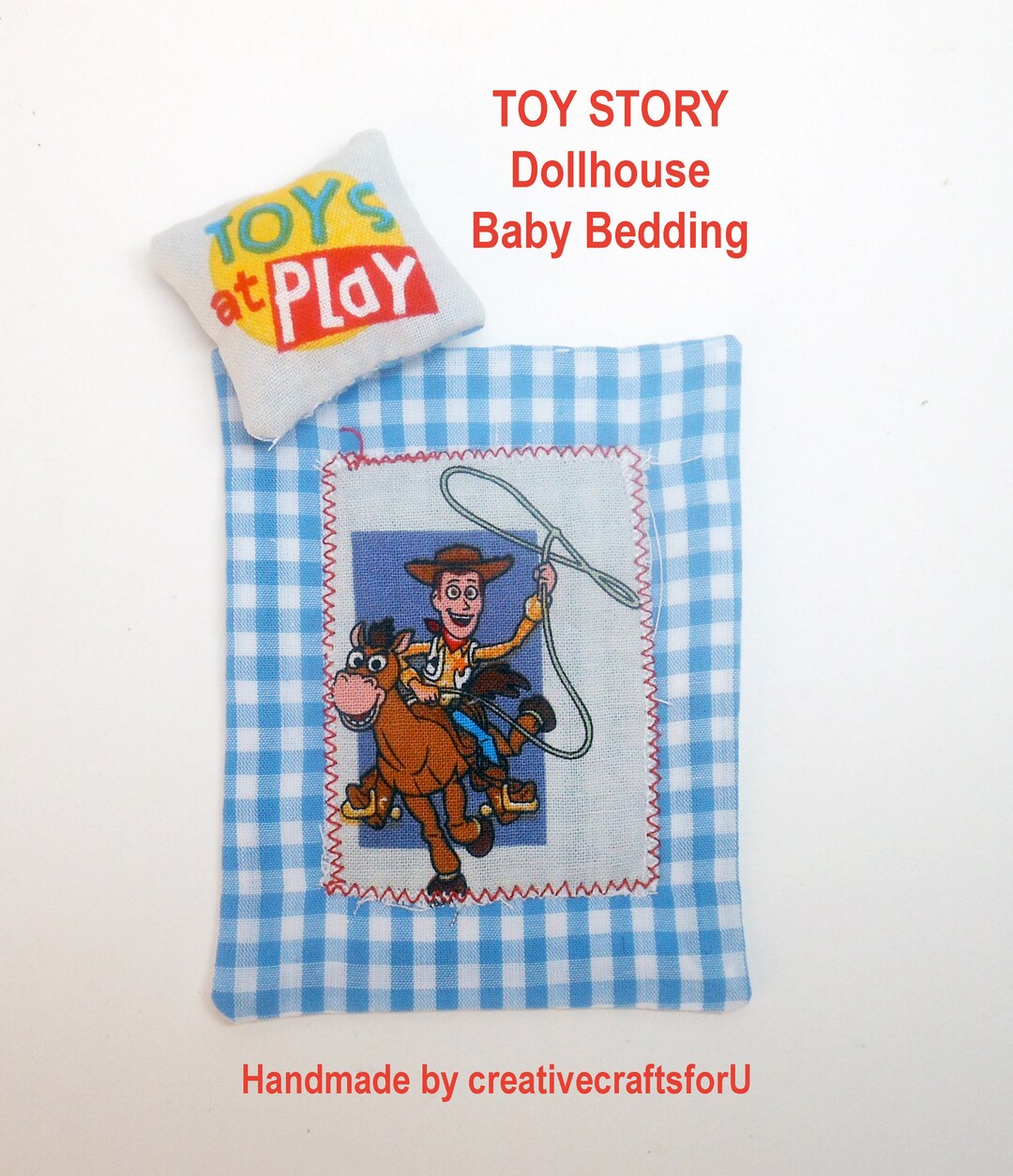 TOY STORY Dollhouse Baby Bedding Woody With Bullseye Disney Etsy