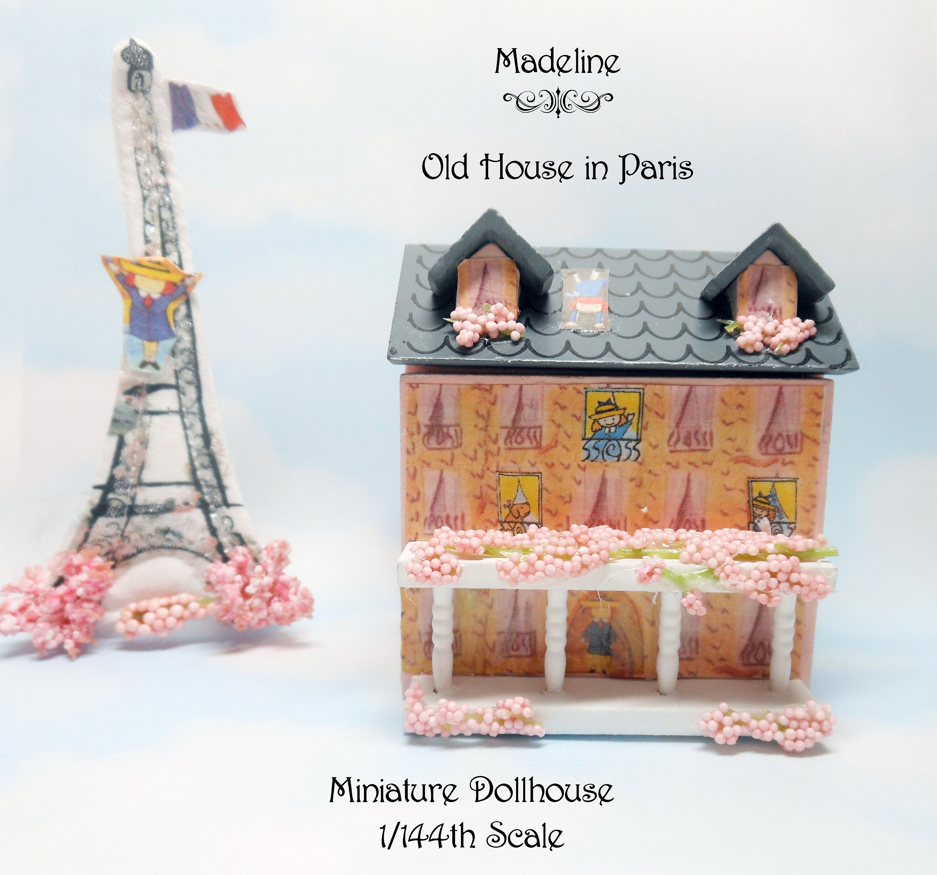 Madeline Miniature Dollhouse, 1/144th Scale, in an Old House