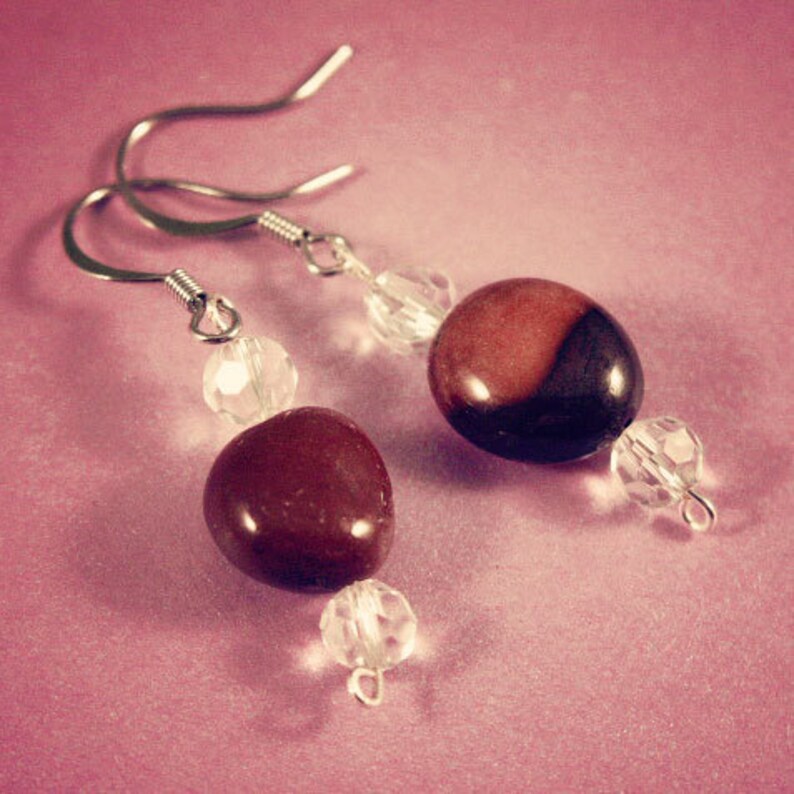 Tumbled Earthstone Earrings image 1