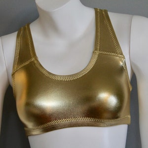 Sportbeha goud metallic