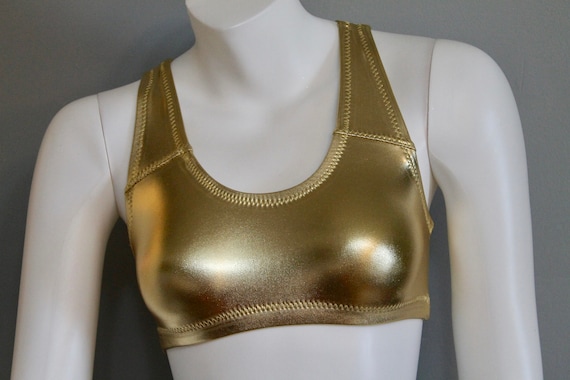 Sports Bra Gold Metallic 