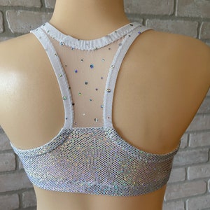 Sports Bra Silver Hologram 