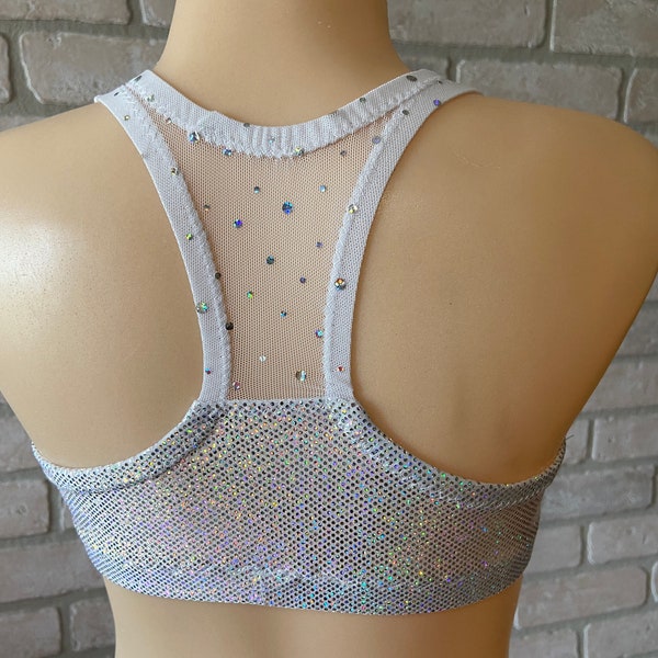 Sports Bra Silver hologram