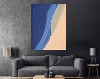 Sale 36" x 48" Large Canvas Painting Abstract Minimalist Modern Home Decor Original Design Contemporary Artwork by ArtbyDinaD